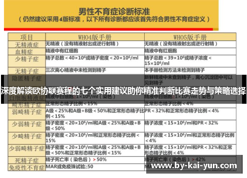 深度解读欧协联赛程的七个实用建议助你精准判断比赛走势与策略选择